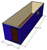 Дом из блок-контейнера 9 х 2,4 м