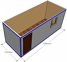 Дачный дом из блок-контейнера 6 метров